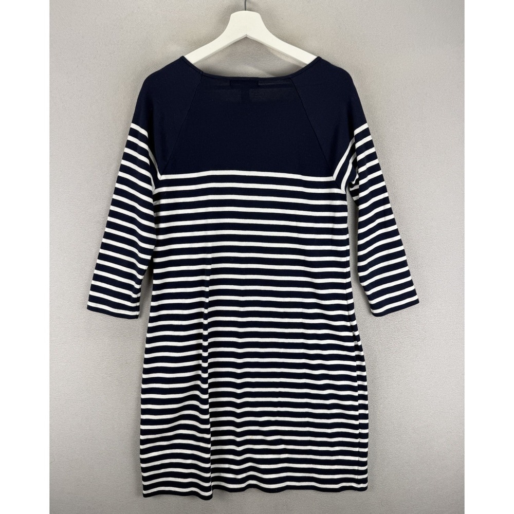 Lauren Ralph Lauren Women's Sz XL‎ Blue & White Striped Lace Up Accents Dress - Picture 3 of 7